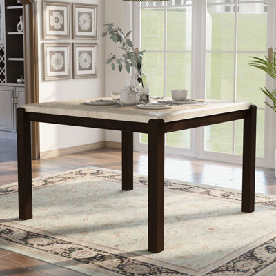 Wilber marble counter height dining table alcott hill discount